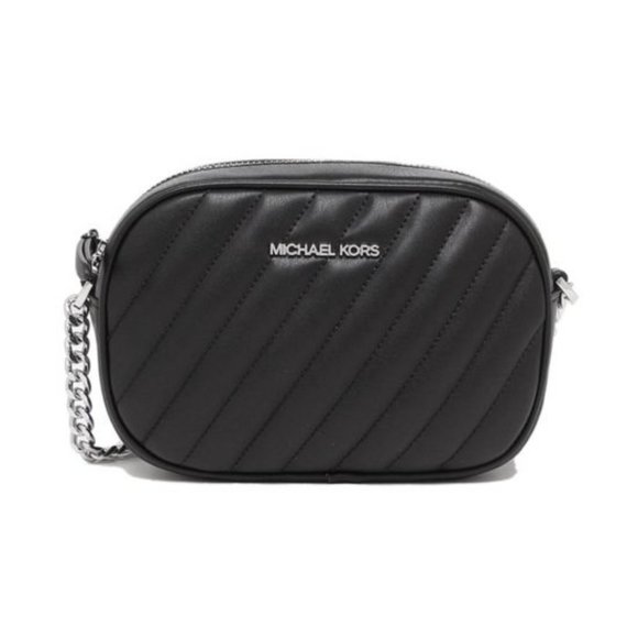 Michael Kors Handbags - Michael Kors Rose Oval Camera/Crossbody Bag Black Vegan Faux Leather -Small- NWT